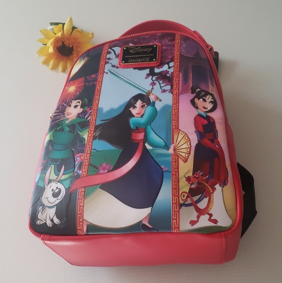 Just In: Brand New/NWT Loungefly Disney Princesses Mulan Red Backpack. - Picture 6 of 7